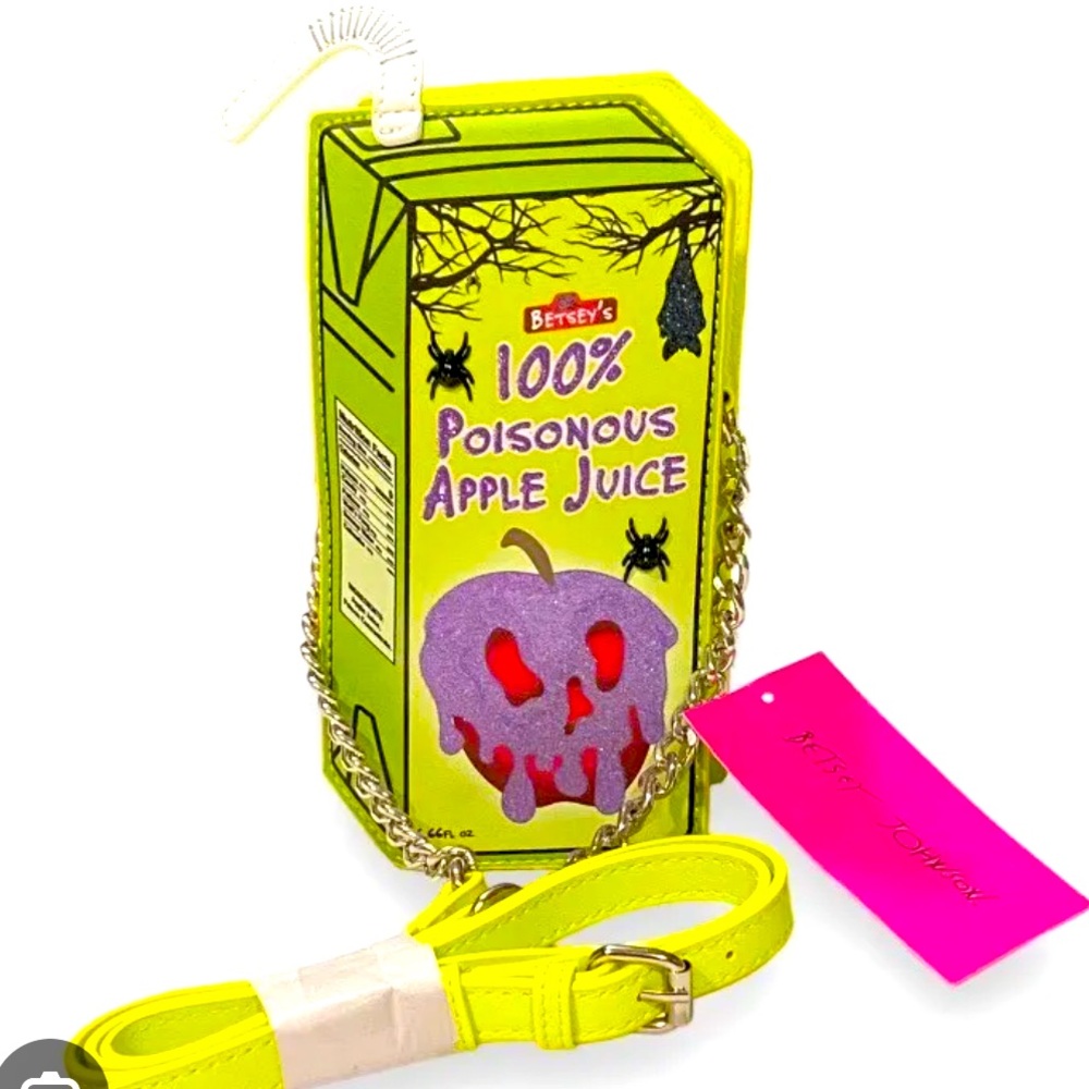 Betsey Johnson 100% Poisonous Apple Juice Purse Crossbody Bag NWT